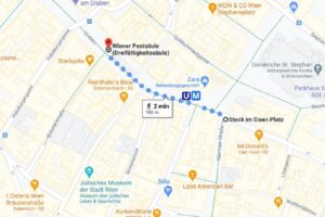 https://www.google.at/maps/dir/Stock+im+Eisen+Platz,+Wien/Pests%C3%A4ule,+Graben,+Wien/@48.2083063,16.3686053,17z/data=!3m1!4b1!4m14!4m13!1m5!1m1!1s0x476d079f2e27ad81:0x6ff5320eb1b417e8!2m2!1d16.3718516!2d48.2078993!1m5!1m1!1s0x476d0798e9d2ed2b:0x19ca8b2e98ba5488!2m2!1d16.3697947!2d48.2087183!3e2